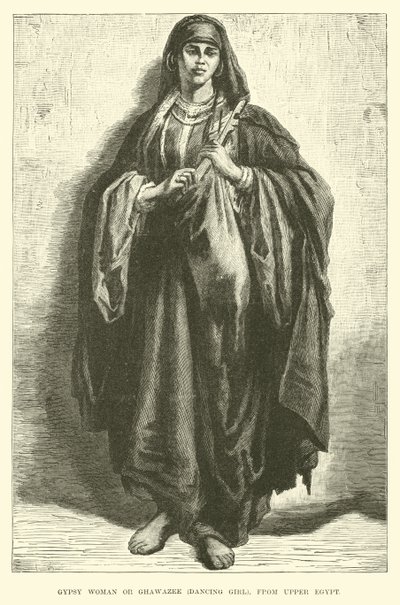 Femme gitane ou Ghawazee, danseuse, de Haute-Égypte - English School