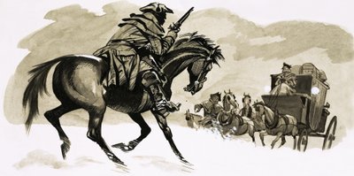 Bandit de grand chemin sur le point d