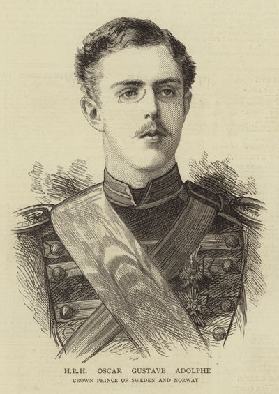HRH Oscar Gustave Adolphe (gravure) - English School