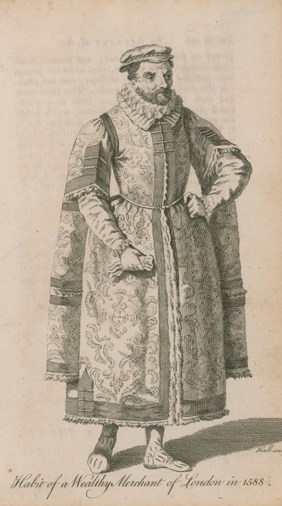 Habit du riche marchand de Londres en 1588 - English School