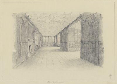 Haddon Hall, La salle de bal (lithographie) - English School