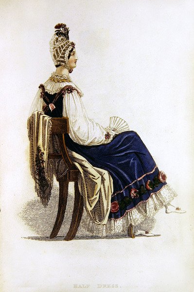 Demi-robe, planche de mode de l