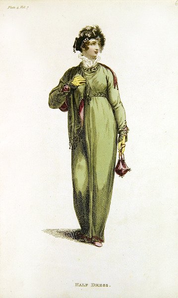 Demi-robe, planche de mode de Ackermann