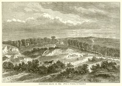 Hampstead Heath en 1840 - English School