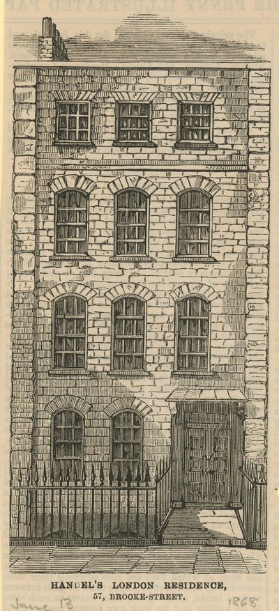 Résidence londonienne de Handel, 57 Brooke Street - English School