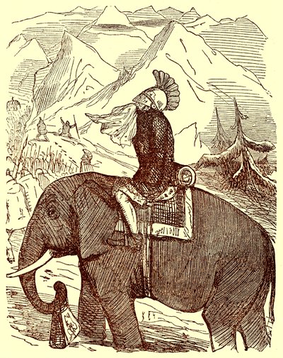 Hannibal traversant les Alpes, illustration de L