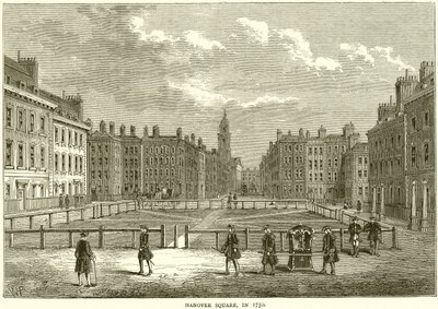 Hanover Square, en 1750 - English School