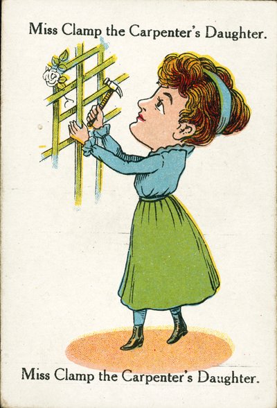 Familles Heureuses, vers 1920 : Mlle Clamp, la fille du charpentier - English School