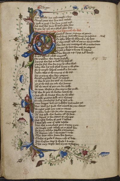 Bordure de barre et initiale 