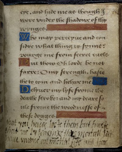 Inscription écrite, dans la marge, par Lady Jane Grey à son père, le duc de Suffolk, du livre de prières de Lady Jane Grey - English School