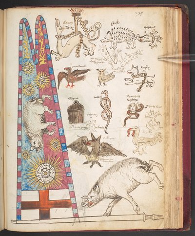 Bannière de Richard III à Bosworth, plus éclat de soleil yorkiste - English School