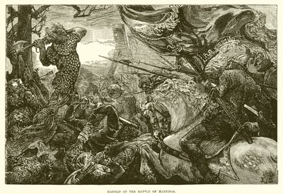 Harold à la bataille de Hastings - English School
