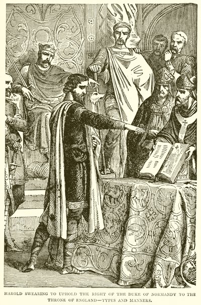 Harold jurant de soutenir le droit du duc de Normandie au trône d