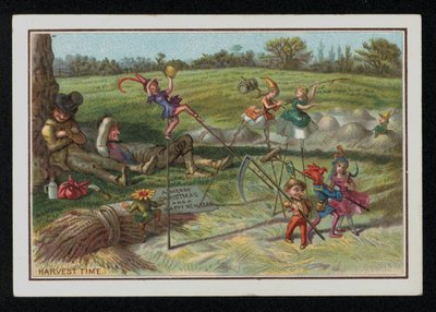 Temps de récolte, carte de vœux de Noël - English School