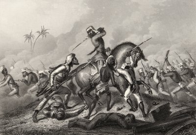 La colonne de Havelock attaquant les mutins devant Cawnpore, de 