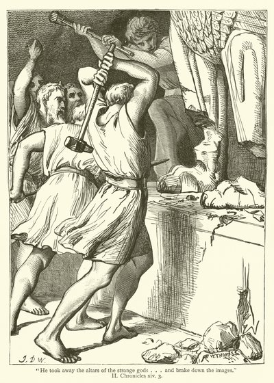 "Il enleva les autels des dieux étrangers... et brisa les images", II Chroniques, xiv, 3 - English School