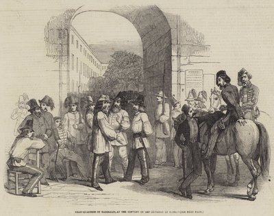 Quartier général de Garibaldi, au couvent de San Silvestri à Rome (gravure) - English School