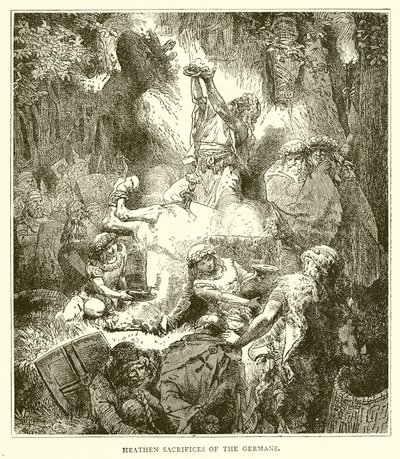 Sacrifices païens des Germains - English School