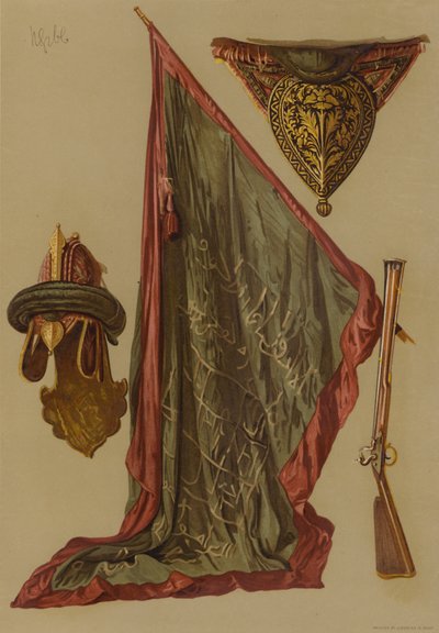 Casque et étendard de Tippoo Sultan - English School