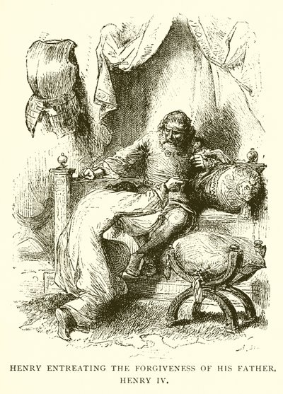 Henri implorant le pardon de son père, Henri IV - English School