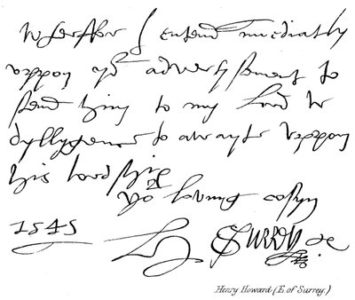 Henry Howard, comte de Surrey - English School