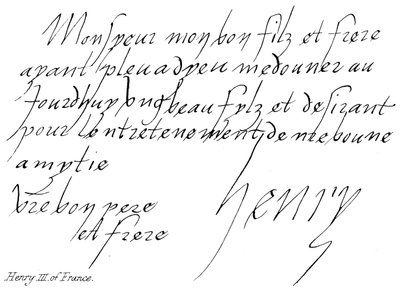 Henri III de France - English School