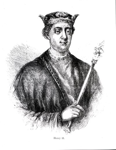 Henri II (1133-89) (gravure) - English School