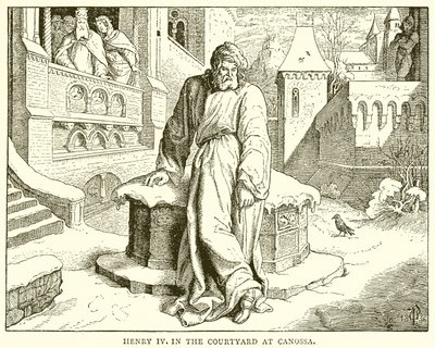 Henri IV dans la cour de Canossa - English School