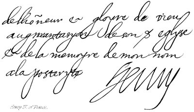 Henry IV de France - English School