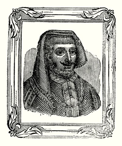 Henri IV est né en 1366, couronné en 1399, et mort en 1413 (gravure) - English School