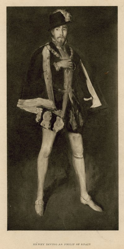 Henry Irving, acteur, en Philippe d