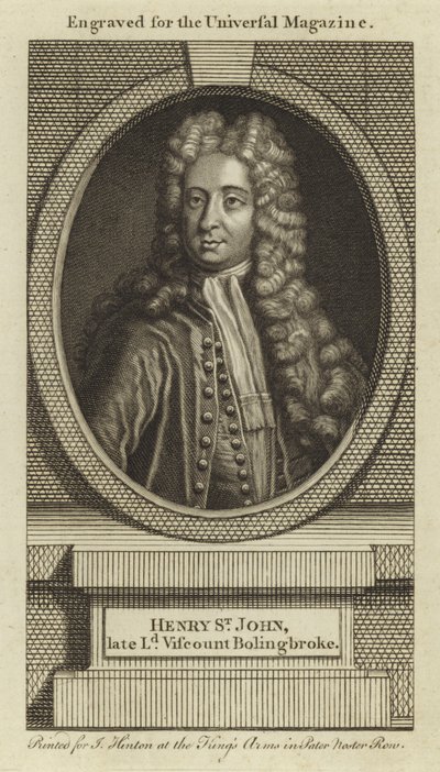 Henry St John, feu Lord vicomte Bolingbroke - English School