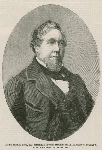 Henry Thomas Hope, président de la compagnie de navigation à vapeur Eastern - English School