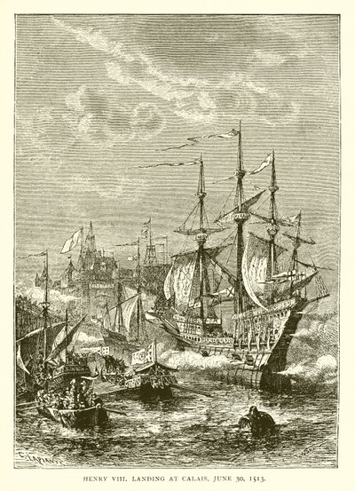 Henri VIII débarquant à Calais, 30 juin 1513 - English School
