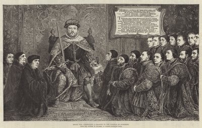 Henri VIII présentant une charte au Collège des chirurgiens - English School