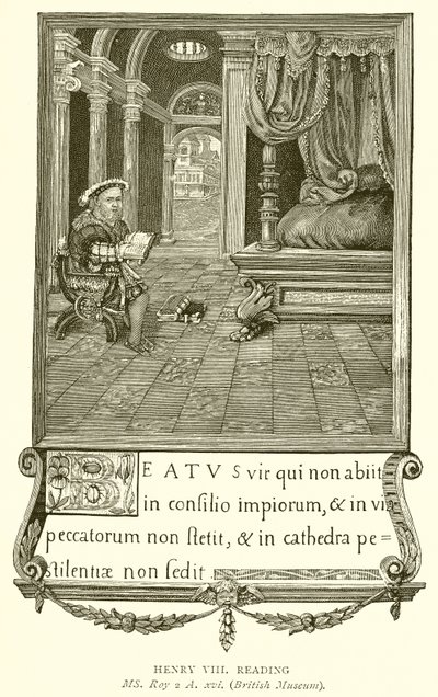 Henri VIII lisant - English School