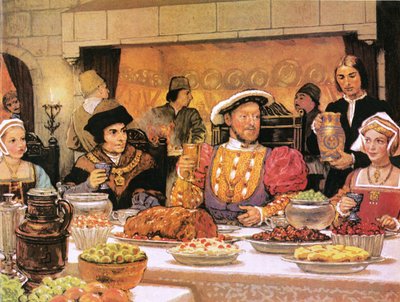 Henri VIII avec Sir Thomas More à sa droite - English School