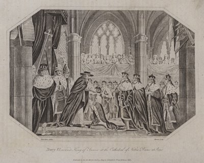 Henri VI couronné roi de France dans la cathédrale Notre-Dame de Paris, 1431 - English School