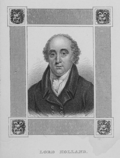Henry Vassall-Fox, 3e baron Holland, homme politique whig anglais - English School