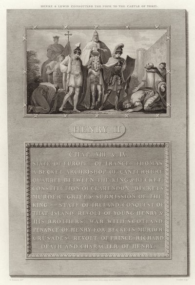 Henri et Louis conduisant le Pape au château de Torci - English School