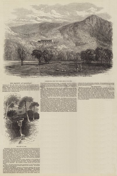 Sa Majesté à Balmoral (gravure) - English School