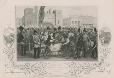 Sa Majesté a distribué les médailles de Crimée aux Horse Guards, le 18 mai 1856 - English School
