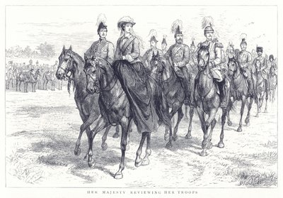 Sa Majesté passant en revue ses troupes - English School