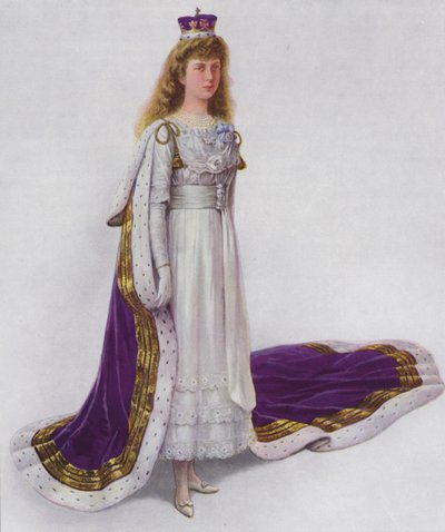 Son Altesse Royale la Princesse Mary en robe de couronnement - English School