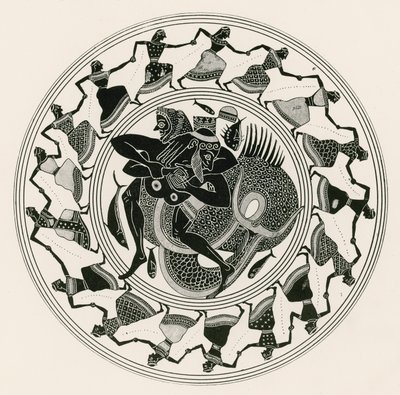 Héraklès luttant avec Triton (gravure) - English School