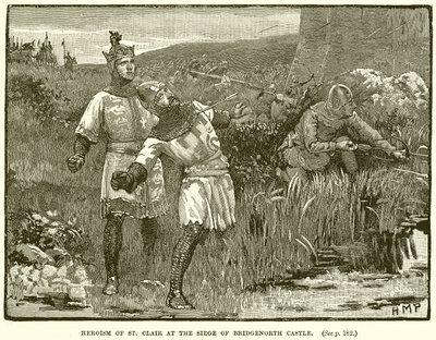 Héroïsme de St. Clair au siège du château de Bridgenorth - English School