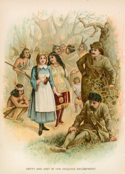 Hetty et Hist dans le campement iroquois - English School