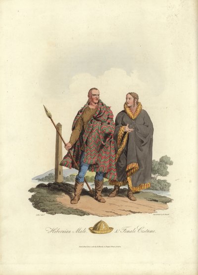 Costume masculin et féminin irlandais - English School