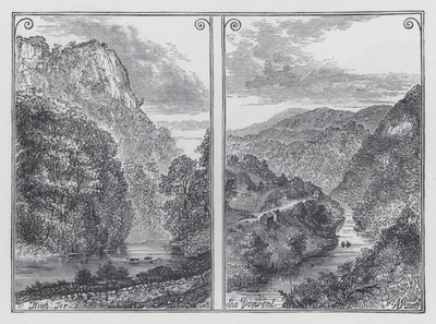 High Tor, La Derwent (gravure) - English School