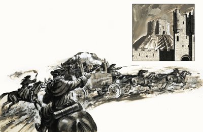 Les bandits poursuivent une diligence - English School